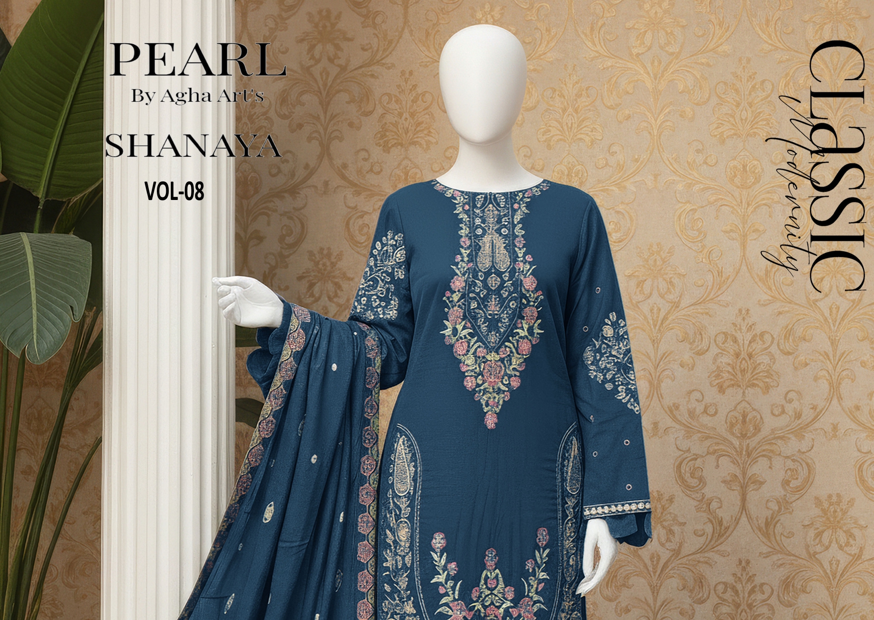 Embroidered 3 Piece Suit - Premium Lawn Collection Shanaya 8